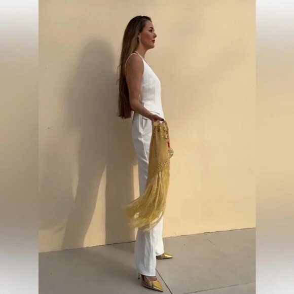 ZARA FULL LENGTH ASYMMETRIC VEST JUMPSUIT - Picture 2 of 5